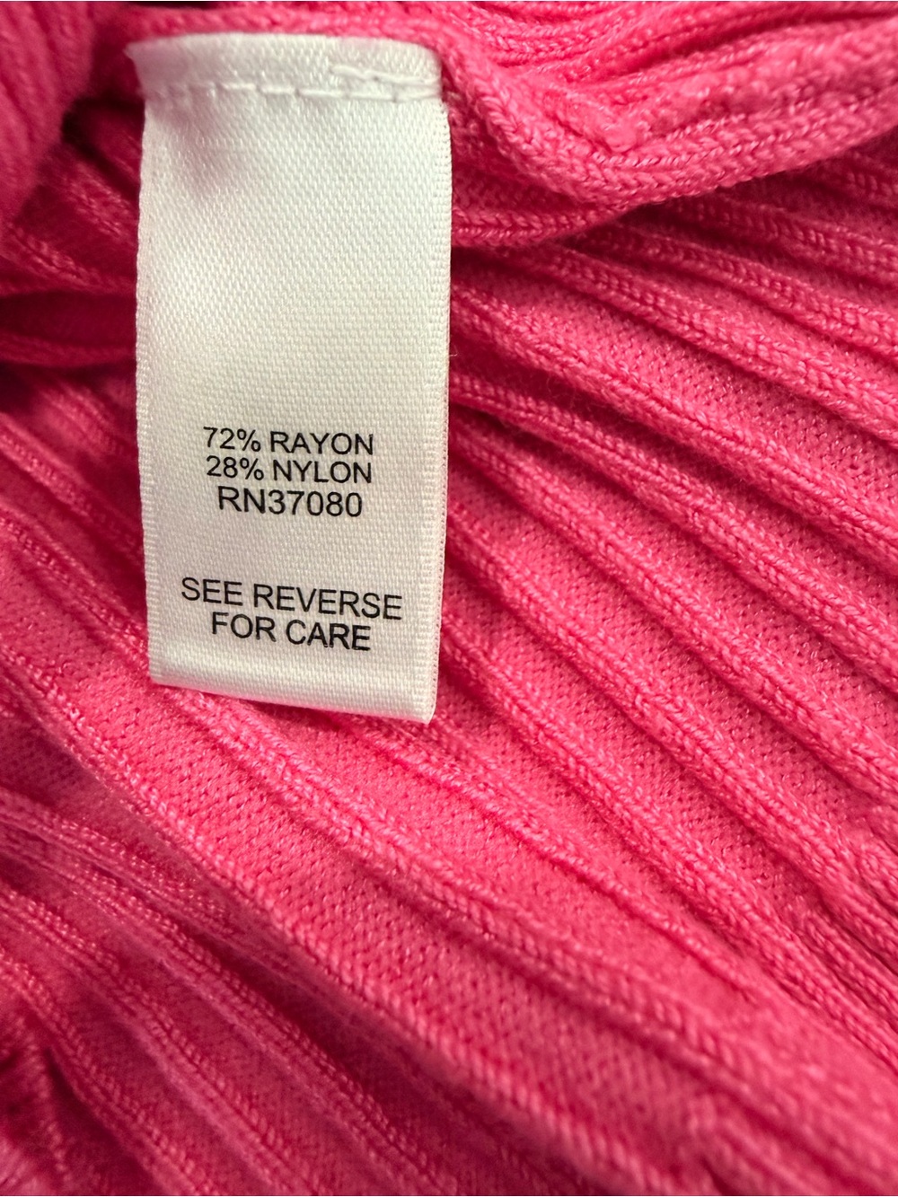 Cato Ribbed Mock Neck Tank - Bright Pink - Picture 7 of 7